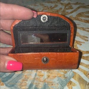 Orange Leather Lip 👄 case